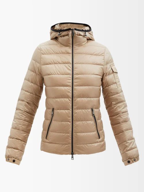 Bles Hooded Quilted Down Jacket - Womens - Light Beige