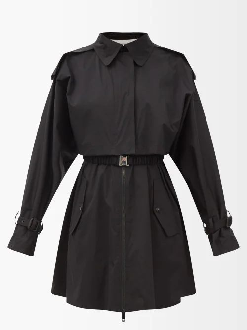 Pamanzi Hooded Laminated-nylon Trench Coat - Womens - Black