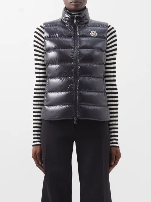 Ghany Laqué Quilted Down Gilet - Womens - Black