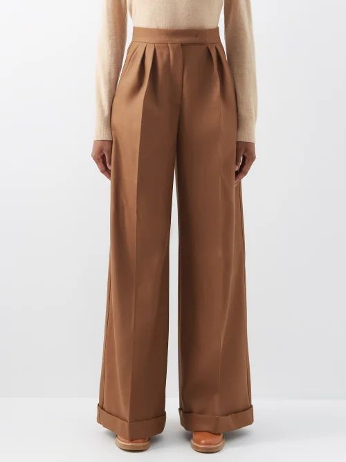 Flou Trousers - Womens - Brown
