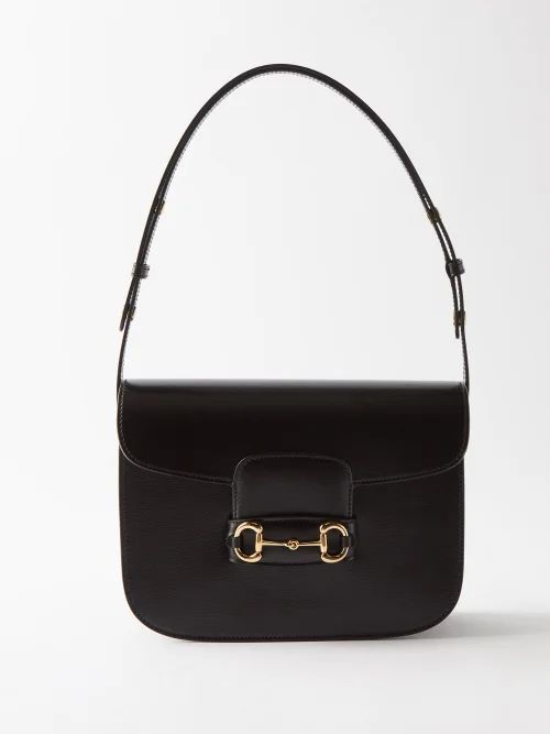 1955 Horsebit Leather Shoulder Bag - Womens - Black