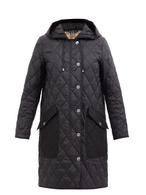 Roxby Quilted Nylon-canvas Coat - Womens - Black