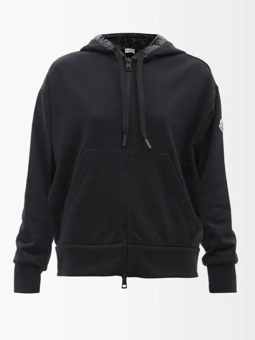 Born To Protect Zipped Hoodie - Womens - Black