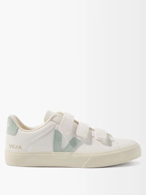 Recife Velcro Leather Trainers - Womens - White Multi