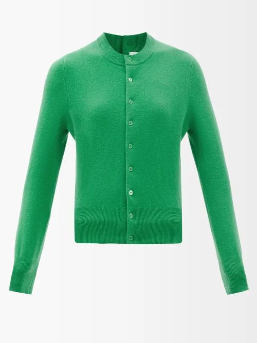 No.140 Little Game Stretch-cashmere Cardigan - Womens - Green