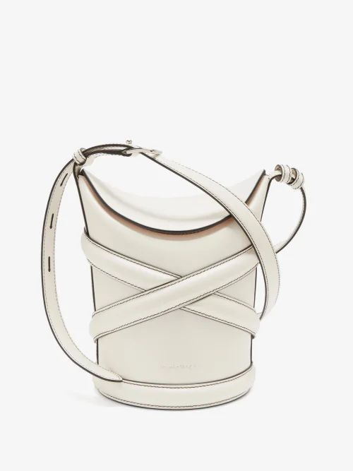 The Curve Leather Bucket Bag - Womens - Ivory