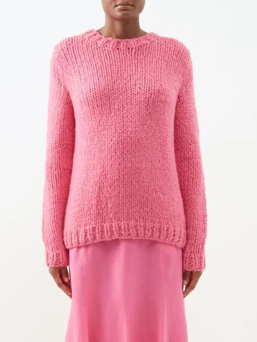 Lawrence Cashmere Sweater - Womens - Bright Pink