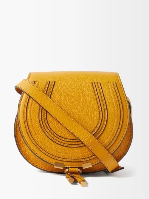 Marcie Mini Leather Cross-body Bag - Womens - Yellow