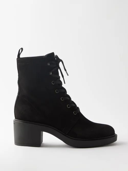 Foster 45 Lace-up Suede Boots - Womens - Black