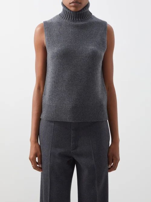 Arthur Cashmere Roll-neck Sweater - Womens - Grey