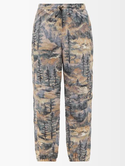 X The North Face Printed Nylon Track Pants - Womens - Green Multi