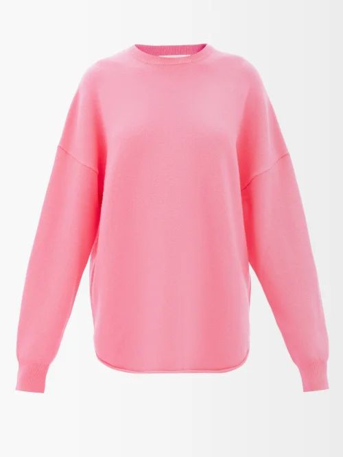 No.53 Crew Hop Stretch-cashmere Sweater - Womens - Pink