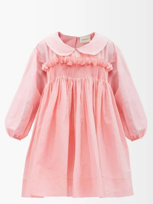 Marc Smocked Cotton Dress - Womens - Pink