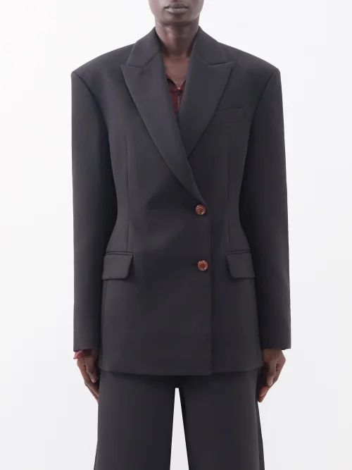 Jaiba Double-breasted Suit Jacket - Womens - Black