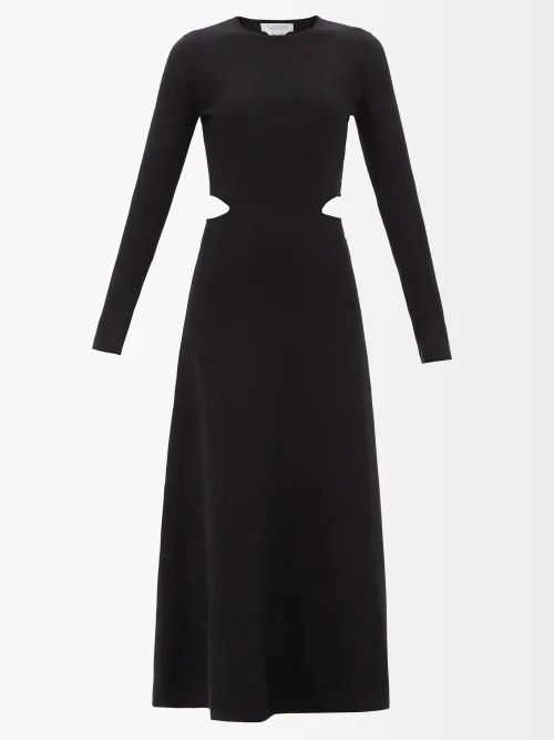 Ona Wanaka Cutout Wool-blend Dress - Womens - Black