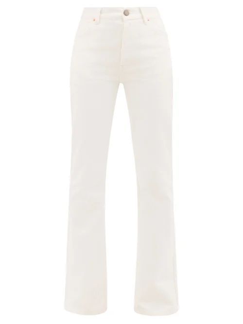 Angel Organic-cotton Bootcut Jeans - Womens - White