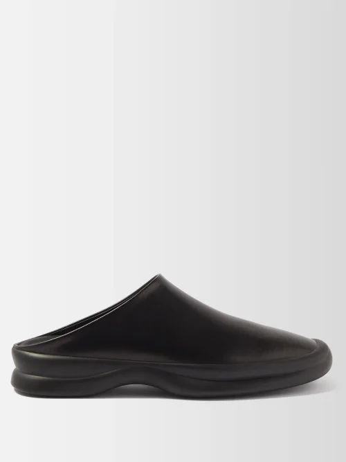 Town Leather Clogs - Womens - Black