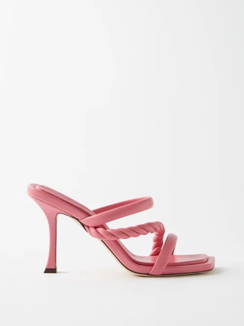 Diosa 90 Leather Sandals - Womens - Pink
