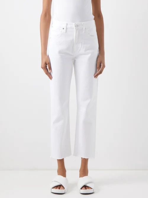 Daphne High-rise Cropped Stovepipe Jeans - Womens - White