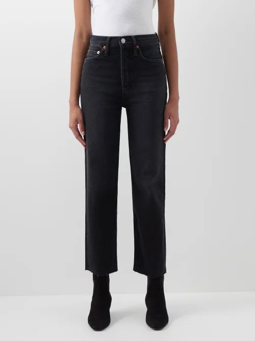 70s Stove Pipe High-rise Jeans - Womens - Black