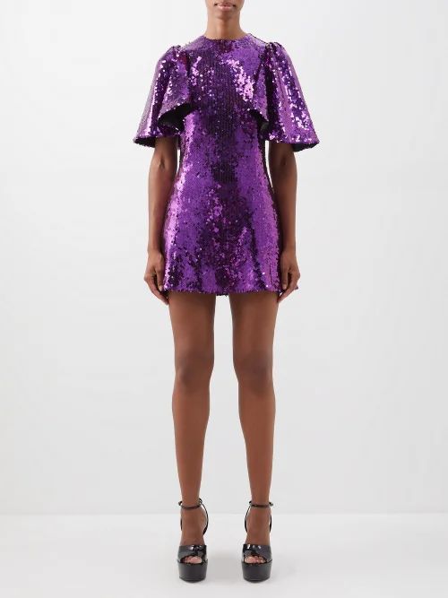 The Mini Night Tremors Sequinned Dress - Womens - Purple