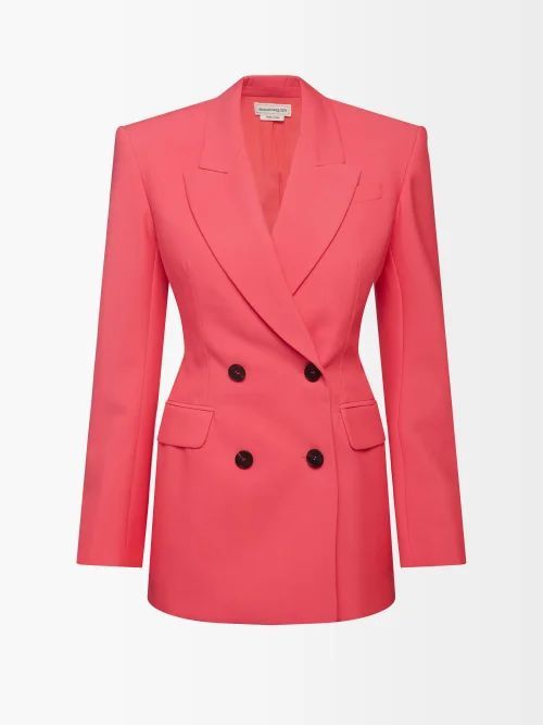 Double-breasted Blazer - Womens - Pink