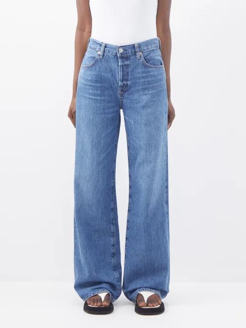 Annina High-rise Wide-leg Jeans - Womens - Mid Indigo