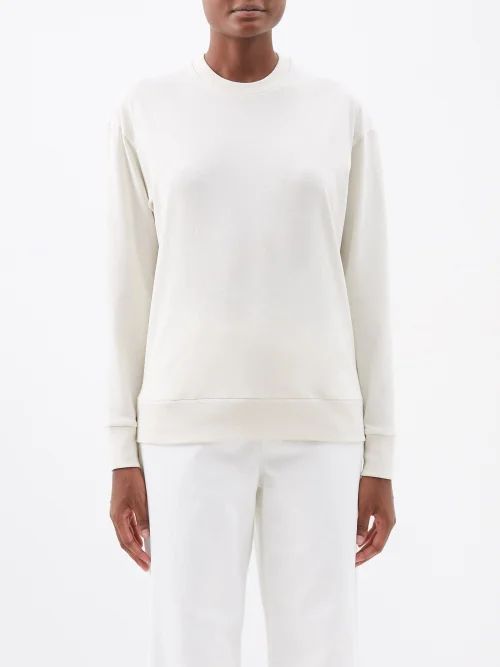 Gideon Cotton-jersey Long-sleeved T-shirt - Womens - White