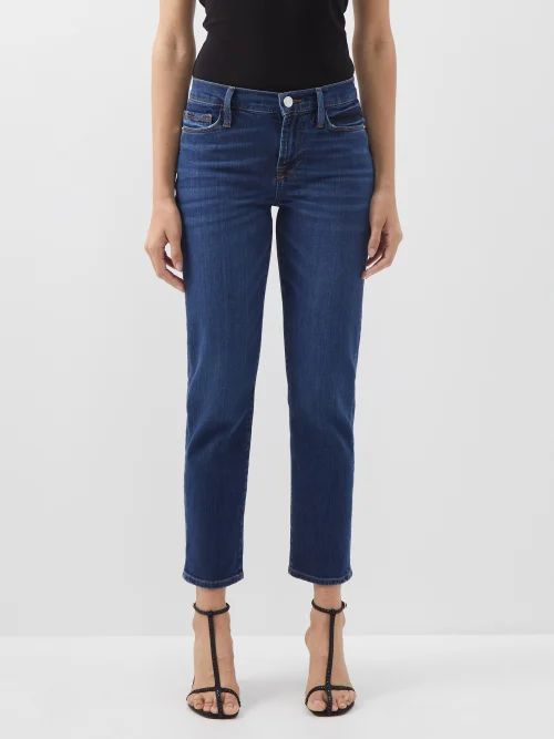 Le Nouveau Straight-leg Jeans - Womens - Dark Blue
