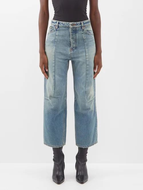 Cropped Straight-leg Jeans - Womens - Denim