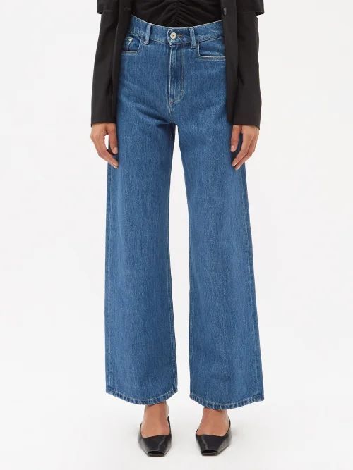 Magnolia Organic-cotton Blend Wide-leg Jeans - Womens - Mid Denim