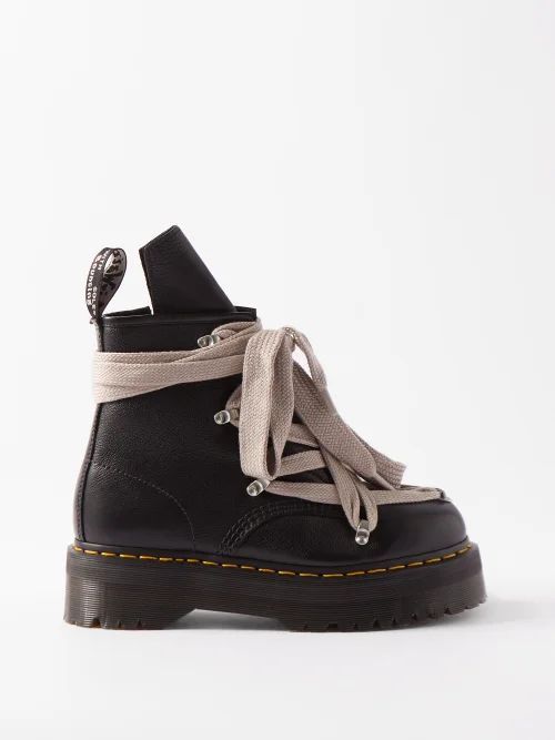 1460 Quad-sole Leather Boots - Womens - Black
