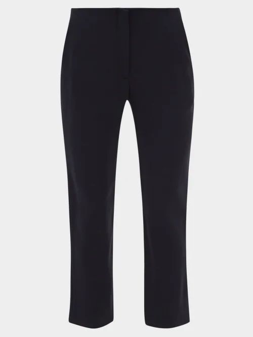 Tailored Wool-blend Kick Flare Trousers - Womens - Navy
