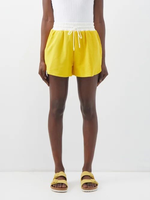 Track Terry Shorts - Womens - Yellow