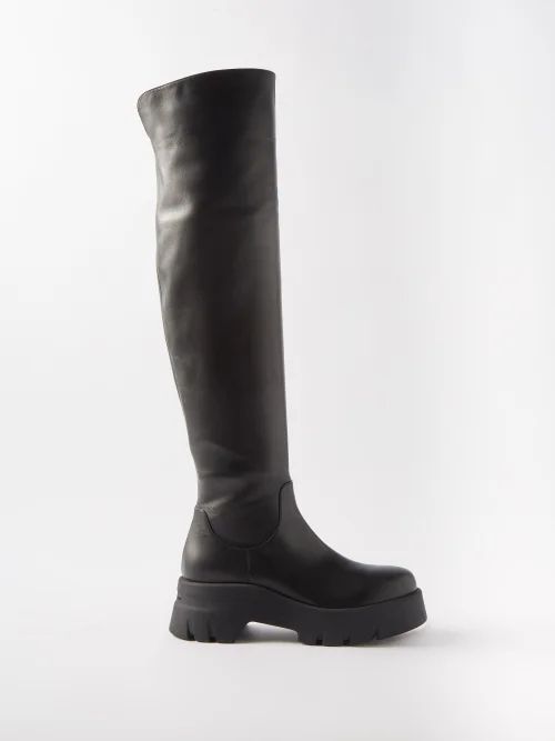 Montey 20 Leather Knee-high Boots - Womens - Black
