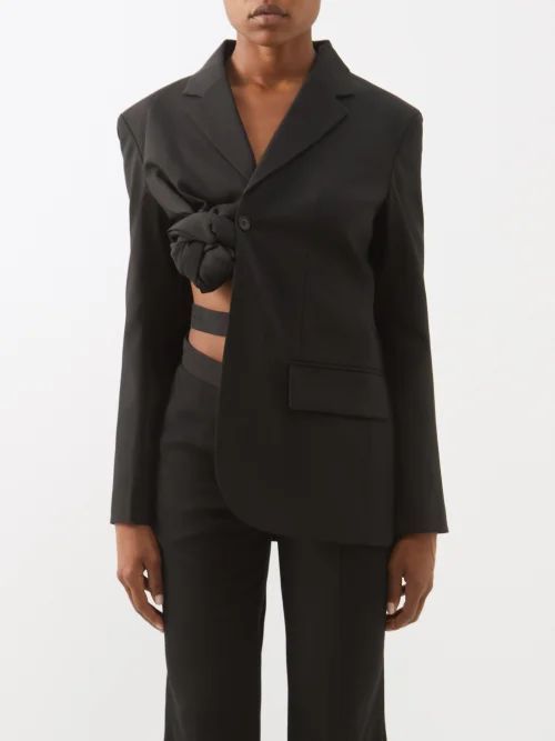 Baccala Fixed-knot Wool Jacket - Womens - Black