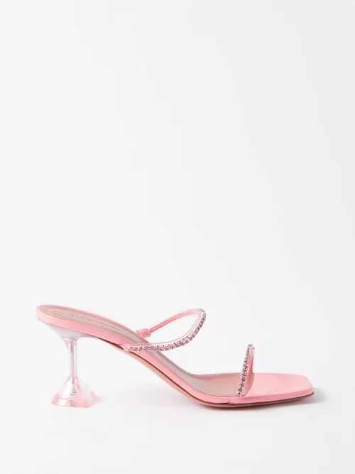 Gilda 70 Crystal-embellished Pvc Sandals - Womens - Pink