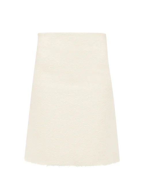 A-line Bouclé Skirt - Womens - Ivory