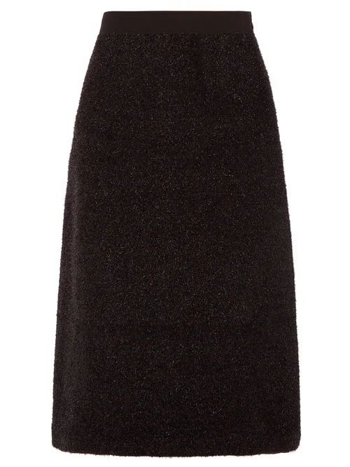 A-line Tinsel Skirt - Womens - Black