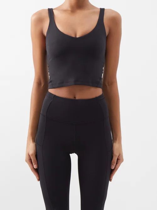 Align Jersey Cropped Tank Top - Womens - Black