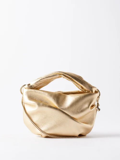 Bonny Metallic-leather Clutch Bag - Womens - Gold