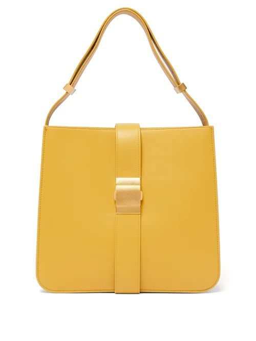 Bottega Veneta - The Marie Leather Shoulder Bag - Womens - Light Yellow