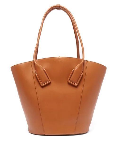 Bottega Veneta - Basket Large Leather Tote Bag - Womens - Tan