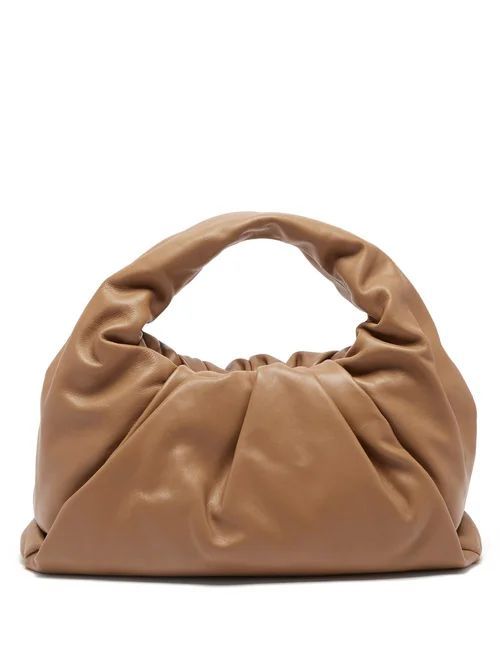 Bottega Veneta - The Shoulder Pouch Small Leather Bag - Womens - Tan