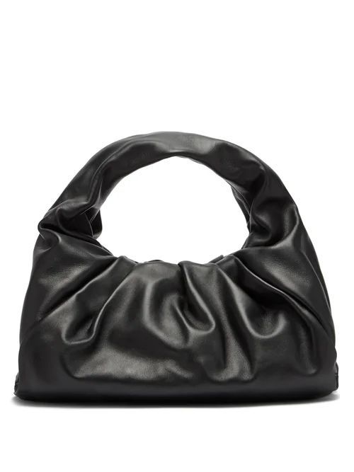Bottega Veneta - The Shoulder Pouch Small Leather Bag - Womens - Black