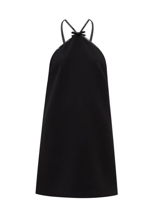 Bow-embellished Halterneck Dress - Womens - Black