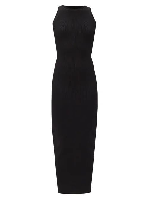 Celle Cutout Ribbed-jersey Dress - Womens - Black