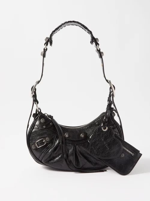 Cagole Xs Leather Shoulder Bag - Womens - Black