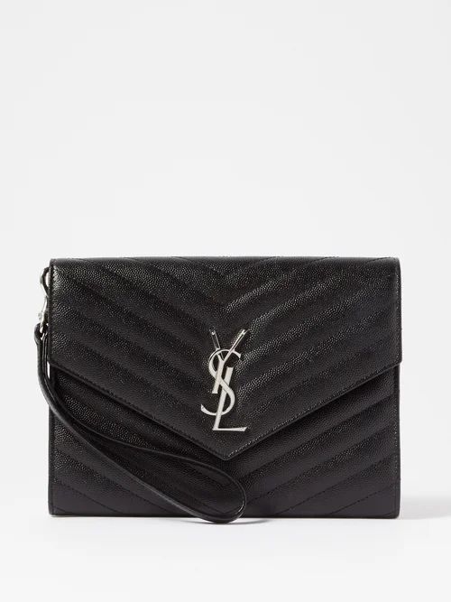 Cassandre Quilted-leather Clutch Bag - Womens - Black