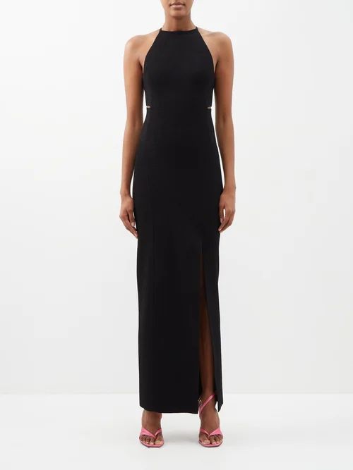 Claudia Cut-out Jersey Dress - Womens - Black